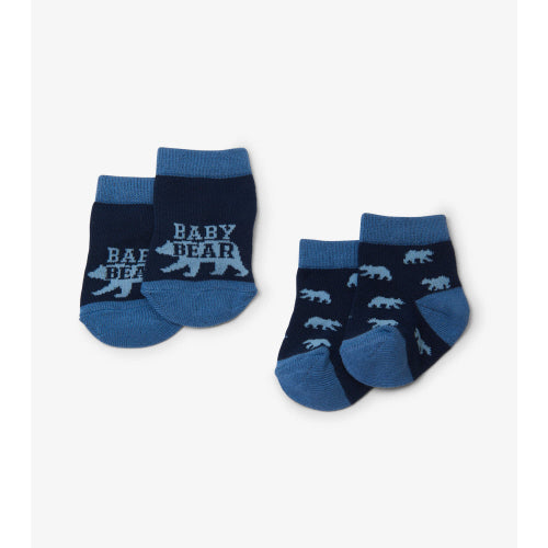 Baby Bear Blue 2-Pack Baby Socks - BEAR TREE BABY